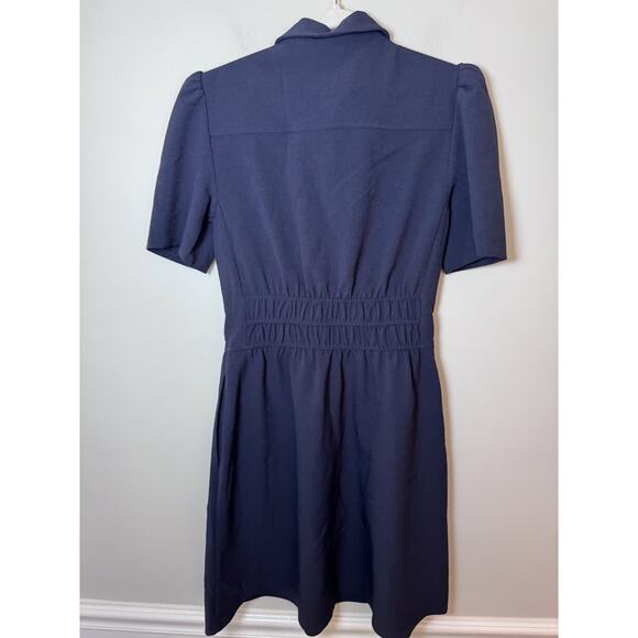 Eliza J Puff Sleeve Shirtdress Navy Blue Sz 6 NWT - Picture 9 of 16